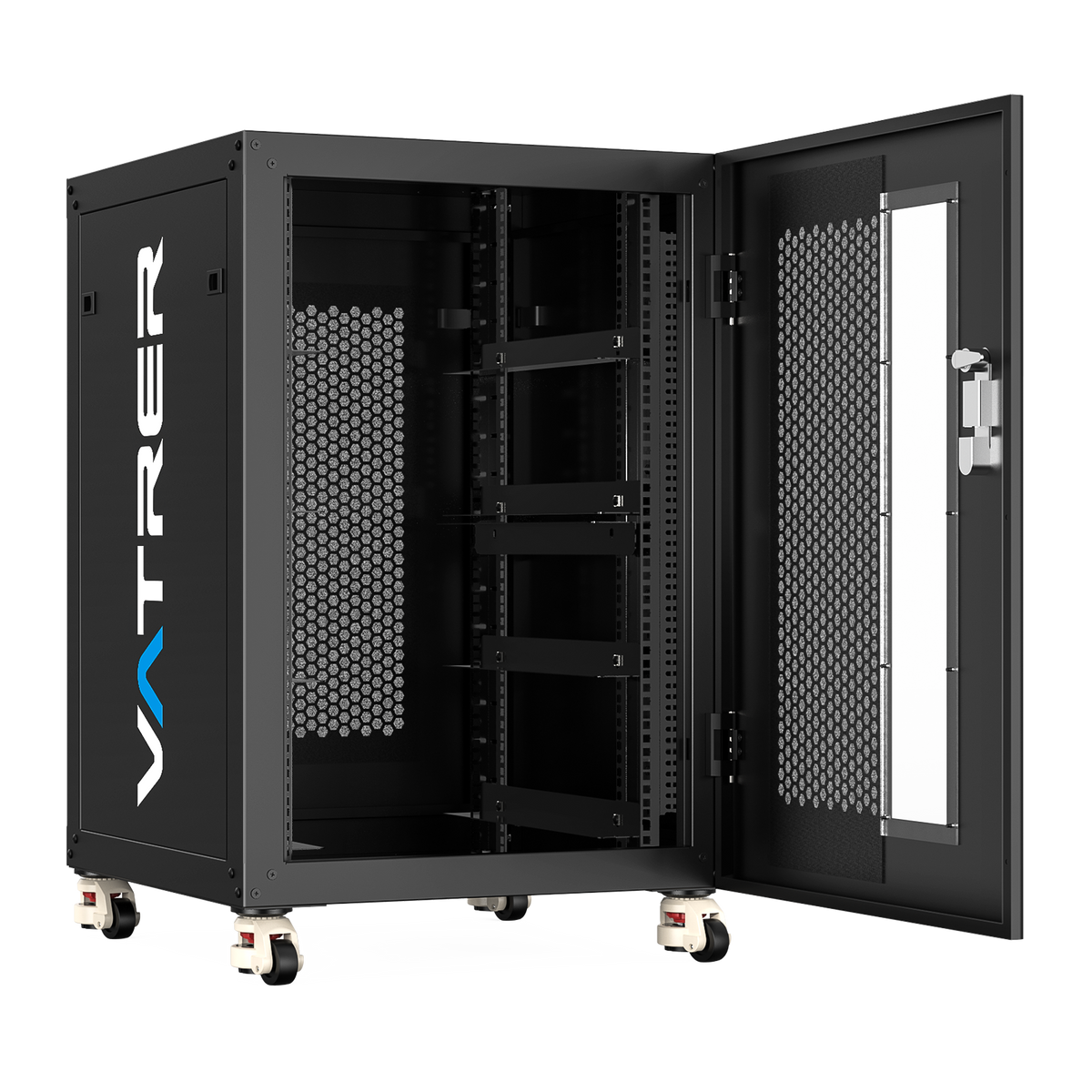 Vatrer Server Rack Network Cabinet with Casters+Brakes, 4U 4-Layer 11