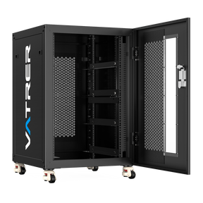 Vatrer Server Rack Network Cabinet with Casters+Brakes, 4U 4-Layer 8