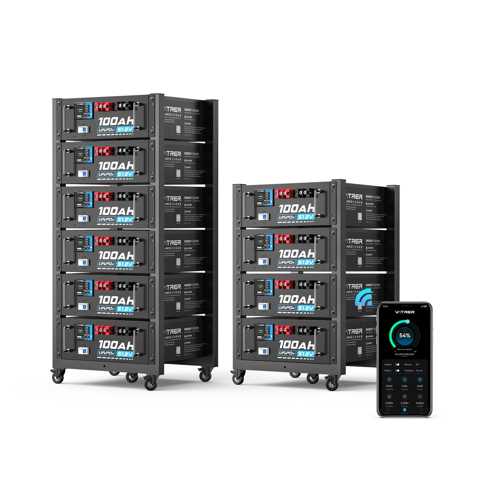 Vatrer 48V (51.2V) 100Ah Server Rack Lithium Battery 13