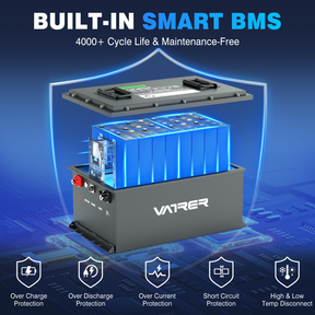 golf cart battery with BMS 8