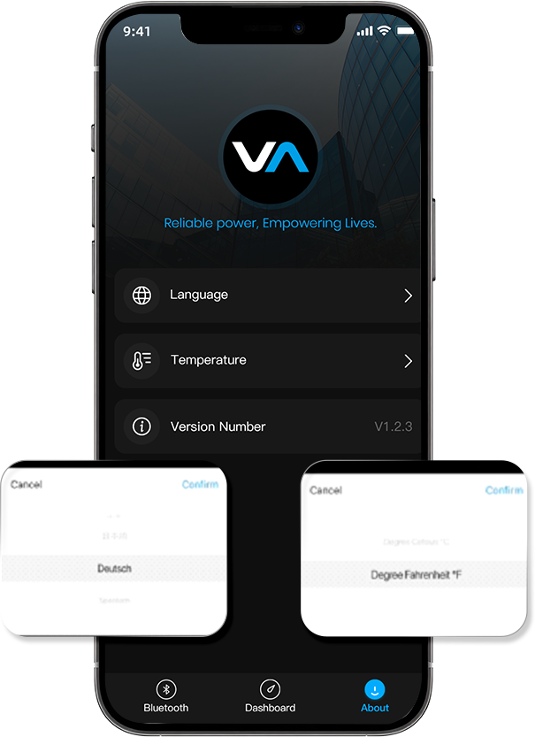 Vatrer Battery Personalized Settings