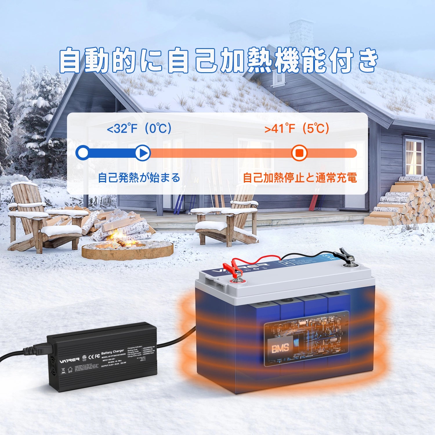 12V 100AH LiFePO4 リチウム電池、APP モニタリングおよび自己発熱機能付き - Bluetooth バージョン 12