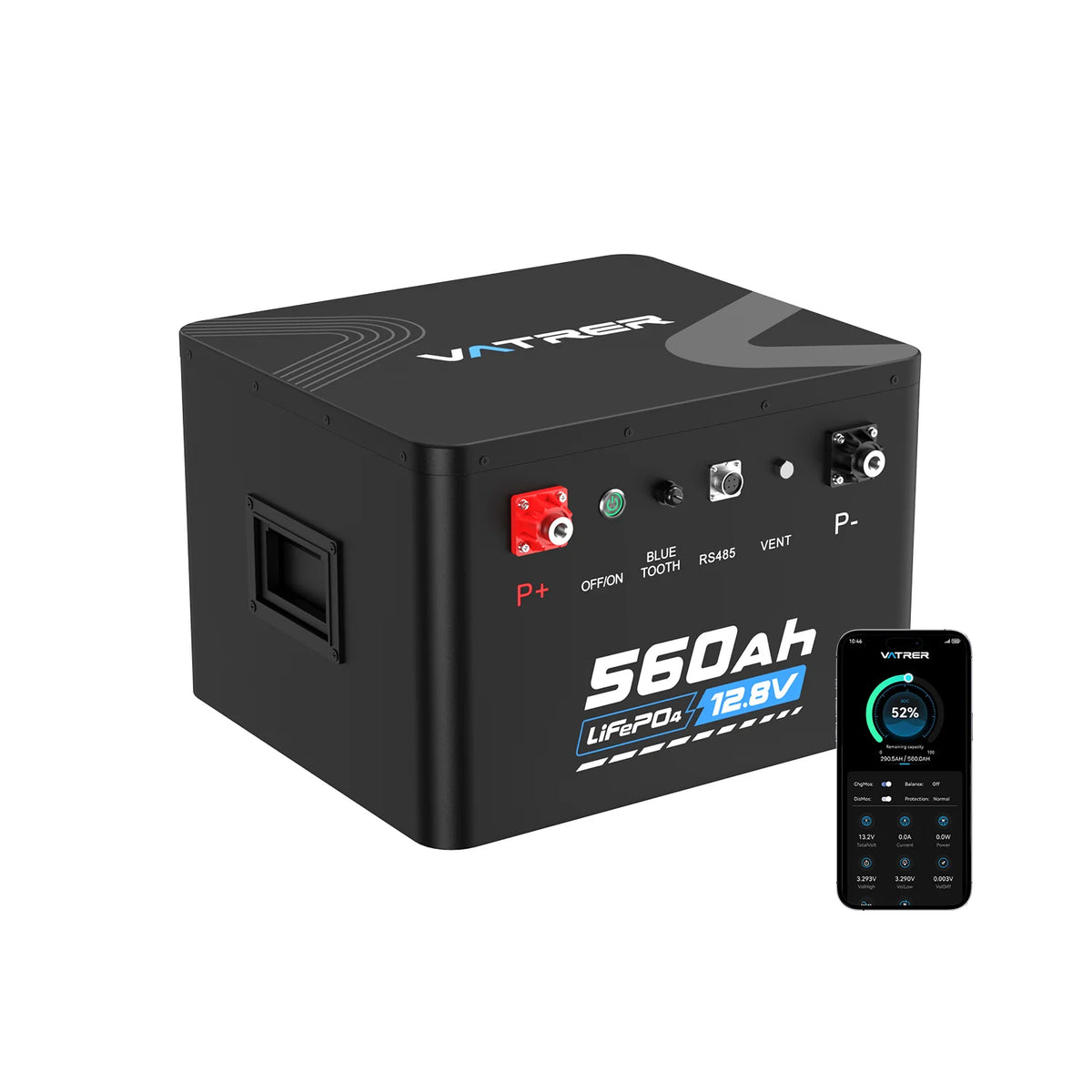 VATRER 12V 560Ah Selbsterwärmung LiFePO4 Lithium Batterie DE 11