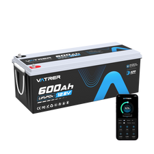 Vatrer 12V 600Ah Bluetooth Lithium RV Battery