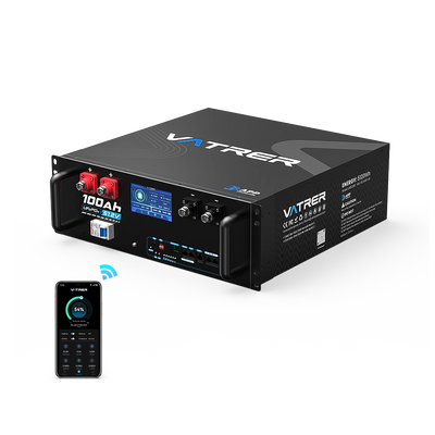 Vatrer 48V (51.2V) 100Ah Server Rack Lithium Battery With WiFi