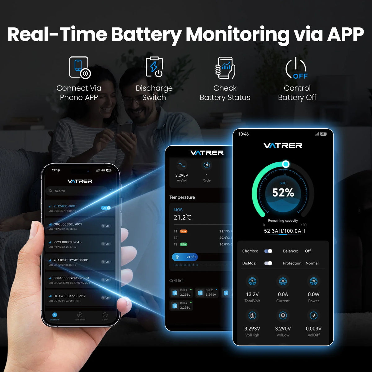 Vatrer Group 24 Battery Support Real-time Monitoring Via APP