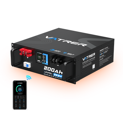 Vatrer 24V 200Ah Heated Solar Lithium Battery