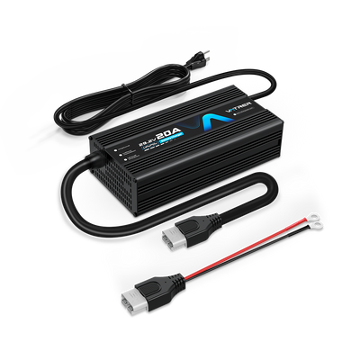 Vatrer 29.2V 20A Lithium Battery Charger AC-DC LiFePO4 Battery Charger for 24V Rechargeable Lithium LiFePO4 Battery