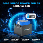 Vatrer 48V 105Ah Mini Lithium Golf Cart Battery 200A BMS